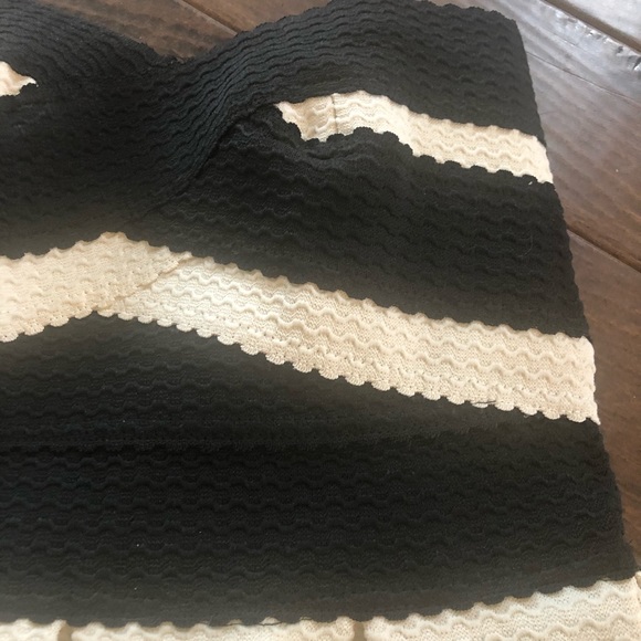 Strapless bandage dress black and cream - Picture 6 of 9